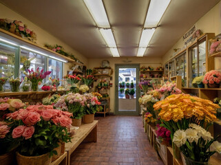 広いお花屋さん