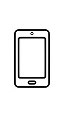 Vector icon of a smartphone, front view, minimal lines