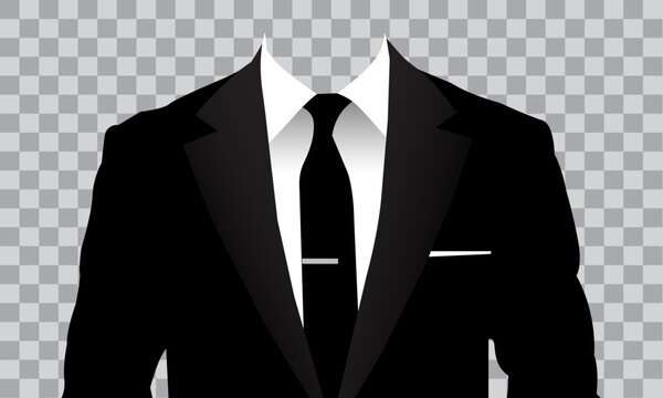 Latest formal dresses for men editable for ID or passport purposes. Vector illustration