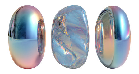 Isolated Colorful 3D Object on Transparent Background