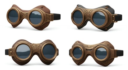 Vintage steampunk safety glasses collection