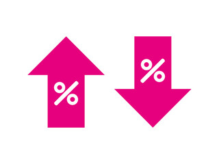 up down percentage arrow icon