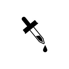 Eye drop icon Black and white logo vector flat black simple illustration for web and app..eps