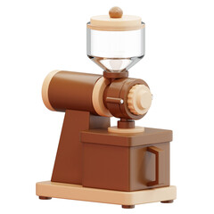 3D Retro Coffee Grinder Illustration