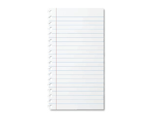 Lined Notebook Paper Texture Background | Realistic Ruled Sheet for Notes, School, Office and Writing Mockups