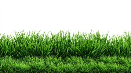 Vibrant Green Grass Border, Lush Meadow, Nature's Serenity, Fresh Spring