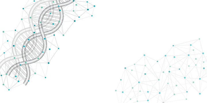 DNA molecules for scientific and technological background. Vector illustration.