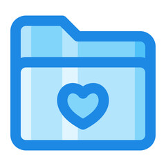 folder favorite blue filled icon