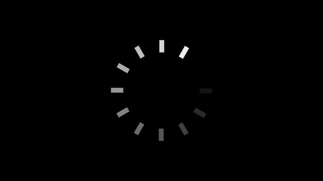 animation - loading circle icon on white background. 4K video