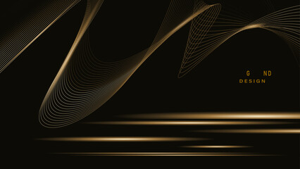 Gradient black background with golden textures