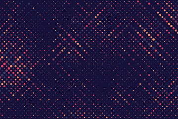 Abstract colorful halftone texture dots pattern. Vector illustration. Color dotted texture on white background. Modern vector art. Comic texture dots overlay.