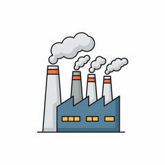 Obraz premium Industrial Factory Pollution Environmental Impact and Solutions
