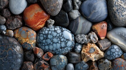 Stunning Collection of Ocean Polished Stones: A Diverse Array of Colors and Textures