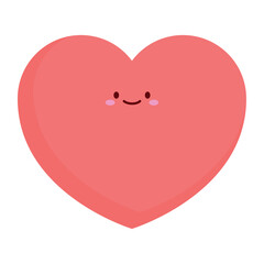 Red Heart Flat Vector Icon