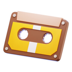 Obraz premium 3D Retro Cassette Tape Illustration