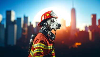 Dalmatian firefighter hero