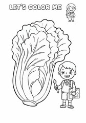 Coloring sheets for young children about lettuce