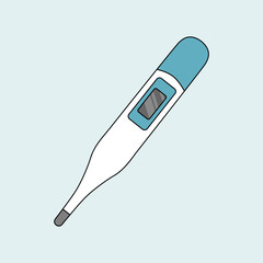 Simple Illustration of a Digital Thermometer
