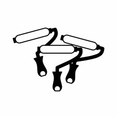 Painting brush symbol. Flat linear design. Painting brush icon. Isolated vector element.