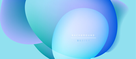 Abstract fluid shapes, blue tones, gradient background. Modern design element, clean aesthetic, simple composition.