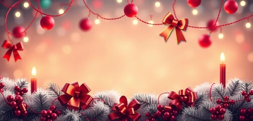 Festive holiday background with elegant gift certificate design template,  new year background,  holiday