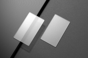 Transparent Business Card Blank Mockup