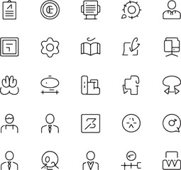 Business icons collection clipboard euro symbol