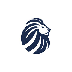 Minimalist lion logo