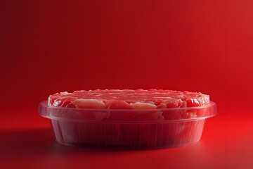 Cell cultured lab grown meat concept.