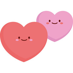 Red And Pink Hearts Icon