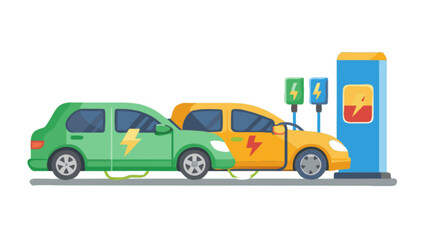 Electric vehicle charging station ev car charger renewable energy green transport sustainability future technology