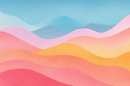 ABSTRAKTE AQUARELLLANDSCHAFT MIT SANFTEN FARBVERL&Auml;UFEN