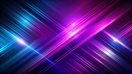 Vibrant abstract background with intersecting neon light streaks in electric blue and magenta creating a dynamic futuristic and energetic visual effect