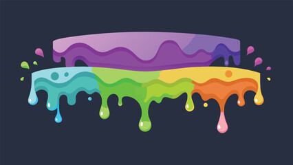 A pop banner display featuring a variety of colorful shapes and designs, showcasing vibrant patterns and styles..eps