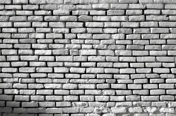 Obraz premium Gray brick wall, even rows