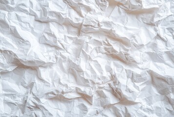 Fototapeta premium Crinkled white paper texture (11)