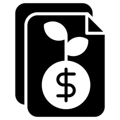 Investment Glyph Black Icon
