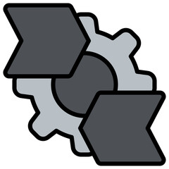 Displacement Grey Icon Editable Stroke