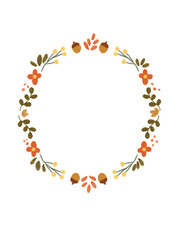 floral frame with flowers