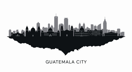 Obraz premium Guatemala City Skyline Vector silhouette.