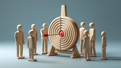 Teamwork achieving a common goal success vision