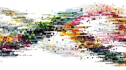 A digital map of the human genome on a white backgroun