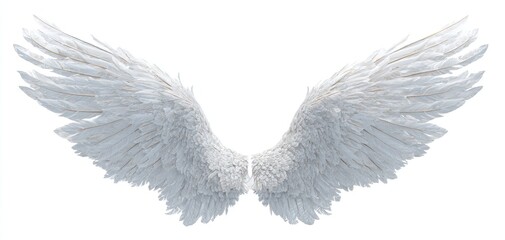 Pair of white angel wings