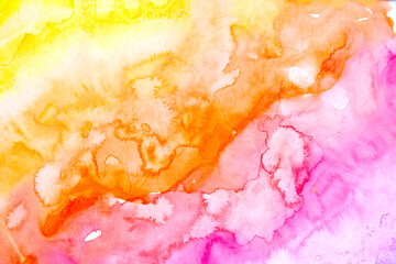 Real Watercolor Art Hand Drawn Brush Colorful Abstract Background