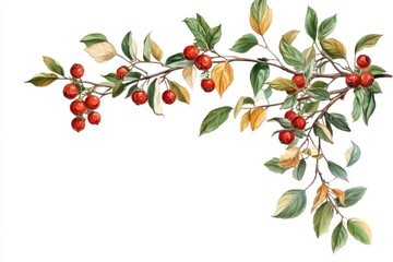 Obraz premium Botanical ornament frame illustration decorative seasonal.