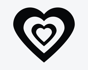 Love Heart Shape Layer Icon Romance Feelings Romantic Attraction Affection Lover Favorite Emoji Like Feeling Valentines Day Sign Symbol Graphic Image