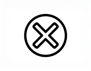 Fototapeta premium Nothing X symbol