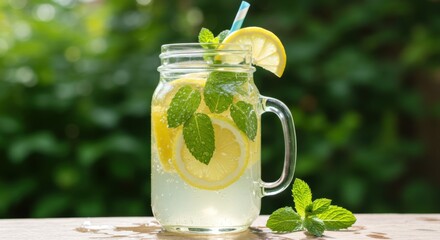 mojito cocktail with lime and mint