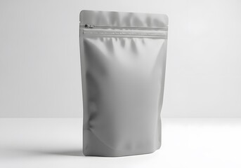Gray zipper pouch mockup