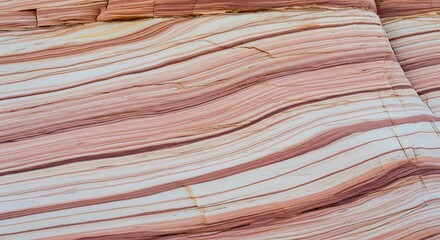 Fototapeta premium Striking Patterns of Sandstone Formation in the Arizona Desert Landscape